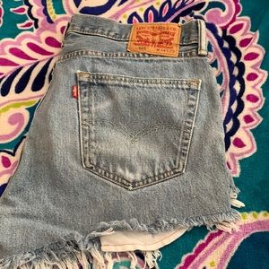 Levi distressed jean shorts. Size 34